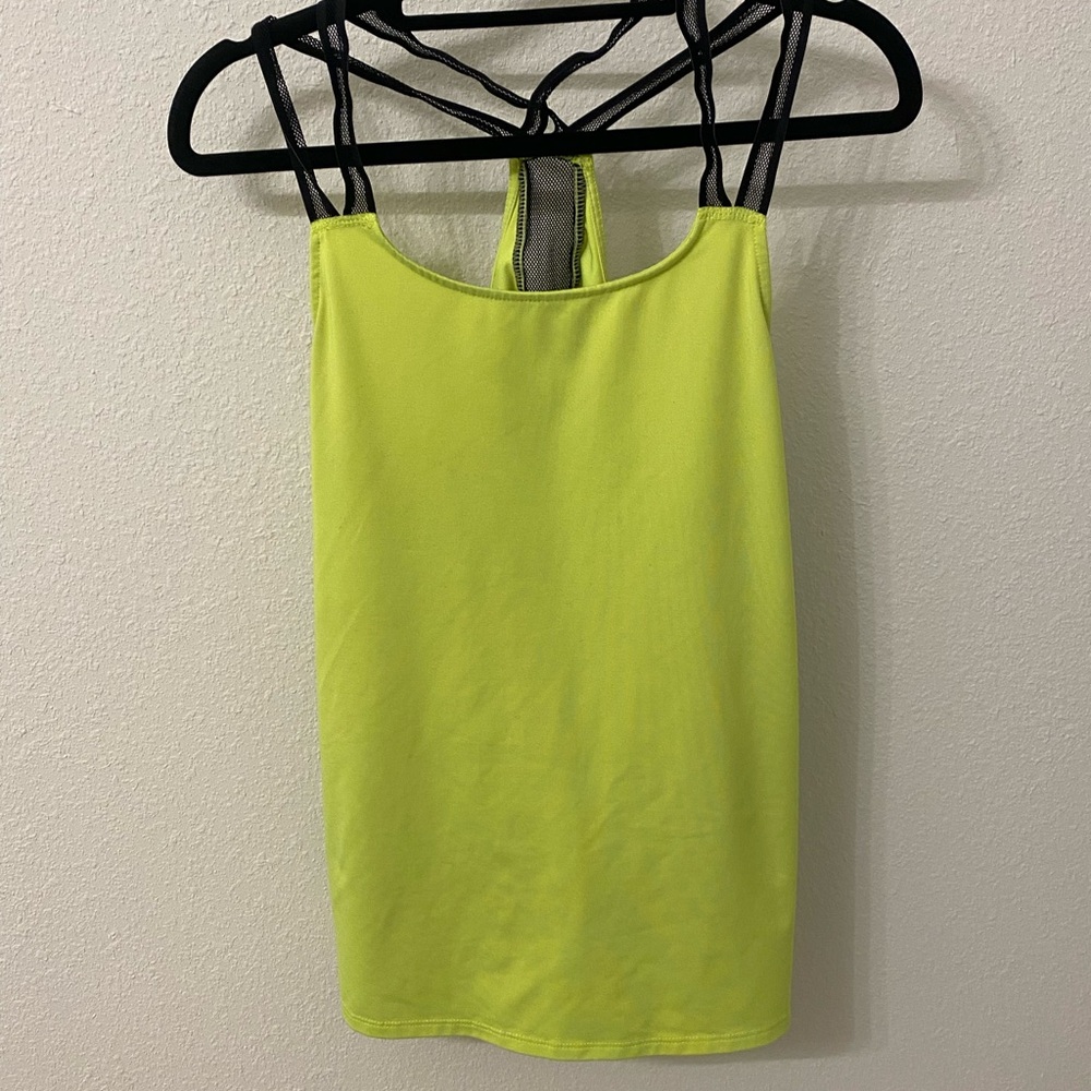 Fabletics Neon Yellow Strappy Tank Top